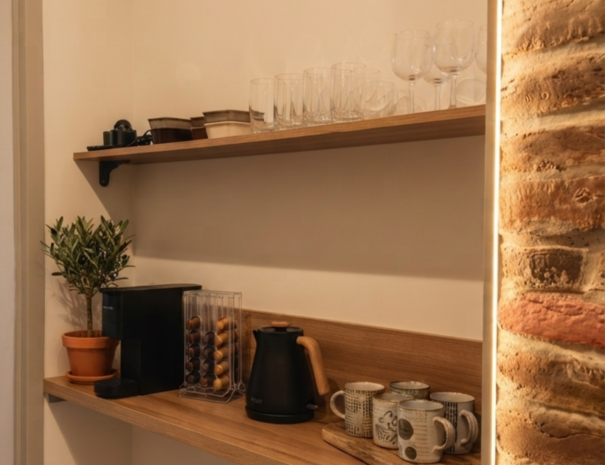 Cuisine équipée de l’appartement Le Pont Vieux à Albi